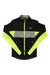 Men's thermal cycling jersey with black, neon green panels and full-length zip