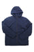 The Jack Wolfskin Mens Tempelhof Jacket, featuring a navy blue minimalist design with long sleeves, front zipper, and TEXAPORE shell for waterproof protection, is displayed laid flat on a white background.