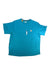 Teal short-sleeve pocket t-shirt with crew neck and chest logo patch