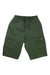 Men's hiking shorts in forest green with front button placket and logo patch