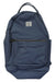 The Herschel Supply Company Nova Backpack in blue is made from recycled fabric and features a front zip pocket, side pocket, laptop sleeve, and a small white rectangular logo patch near the top center.