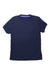 The Womens Switchback Short-Sleeve T-Shirt, shown in plain navy blue, features short sleeves, a crew neckline with a subtle purple accent inside the collar, and moisture-wicking fabric to keep you comfortable on outdoor adventures.