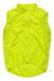 The Rapha Classic Gilet II is a bright yellow, wind- and water-resistant cycling vest with a front zipper, high collar, and RAPHA branding on the left chest. Its packable design has a slightly longer back hem for better visibility.