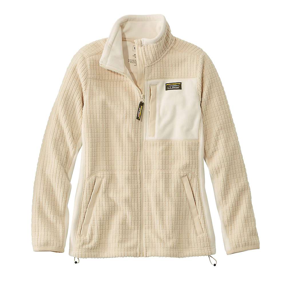 L.L.Bean Womens Windproof Grid Fleece Jacket L.L.Bean