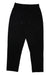 Black 27-inch drawstring waist trousers with straight leg