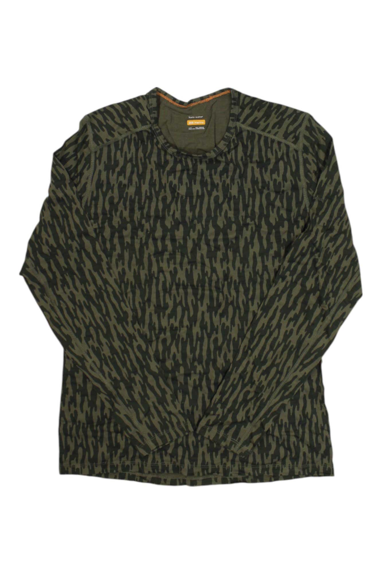 Icebreaker Men's Merino 200 Oasis Glacial Camo LS Crewe