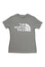 Women’s light grey heather short-sleeve crewneck tee with Half Dome logo front print.