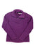 The Womens Better Sweater 1/4-Zip is a purple, hip-length pullover made from soft sweater-knit fleece, featuring long sleeves, a small logo patch on the left chest, and a hidden zippered security pocket.