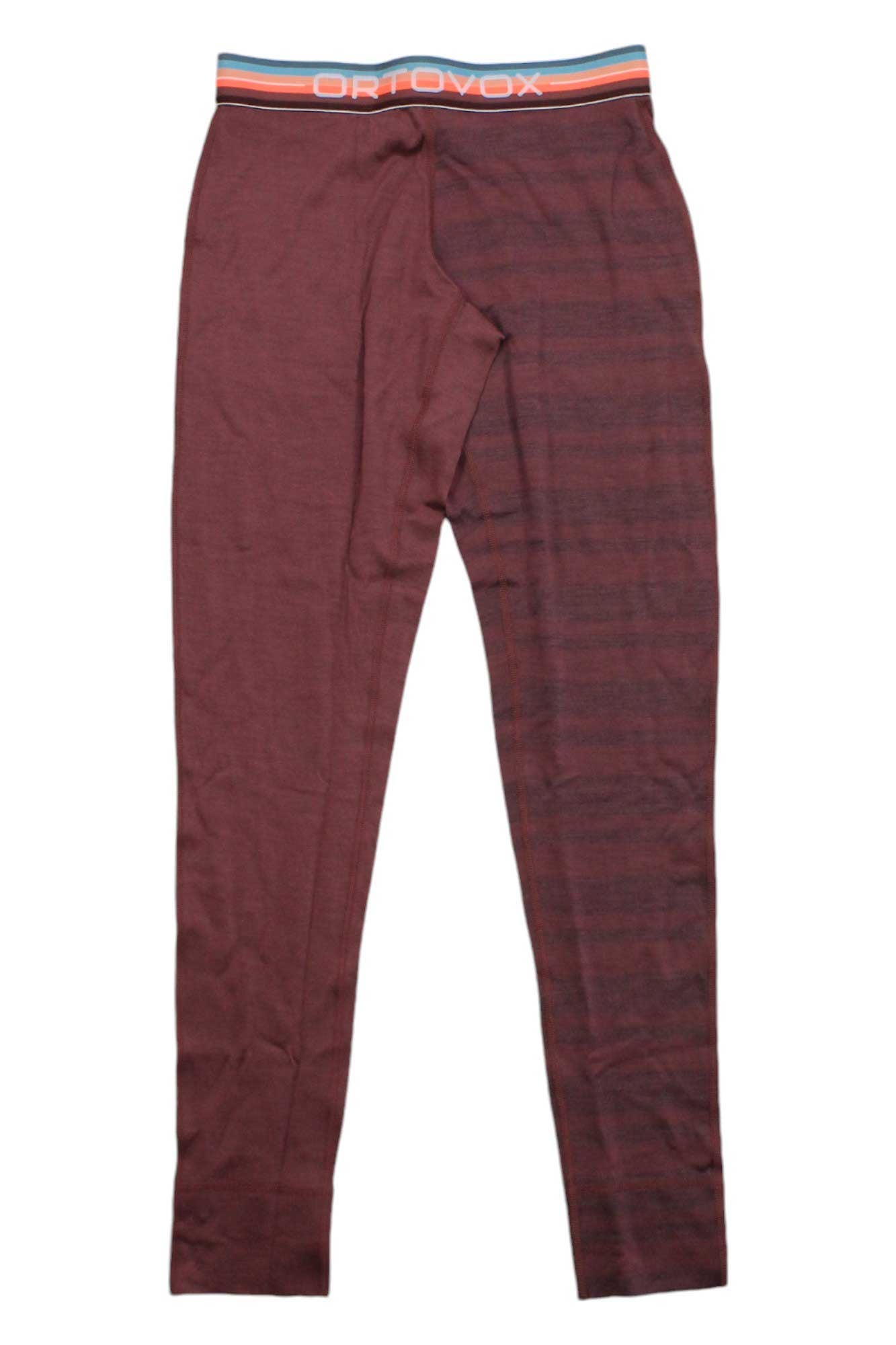 Women's long pants in maroon with Ortovox waistband