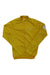 The Rapha Mens Core Long Sleeve Jersey in yellow features a front zipper, Rapha logo on the left chest, white diagonal stripe on the right sleeve, and moisture-wicking fabric for cycling comfort.