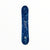 A blue YES Airmaster Snowboard with a white abstract, marble-like pattern and "AIR" printed near the bottom, featuring a camber profile, shown against a plain white background.