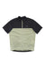 Men's cycling jersey: black and tan short-sleeve half-zip with logo