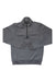 Men's 1/2 zip fleece pullover in steel gray, long sleeves, quarter-zip