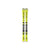 A pair of Fischer Juniors RC4 Worldcup SL M-Plate M/O-Plate Skis (2024) in bright yellow with black bindings, placed side by side on a white background. Designed for Giant Slalom, they feature bold black branding and offer excellent edge grip.