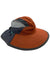 The Sunday Afternoons Kids Ultra Adventure Hat features rust orange, gray, and navy blue panels, mesh crown ventilation, dark-trimmed brim, and UPF 50+ protection—ideal for kids’ outdoor adventures on sunny days.