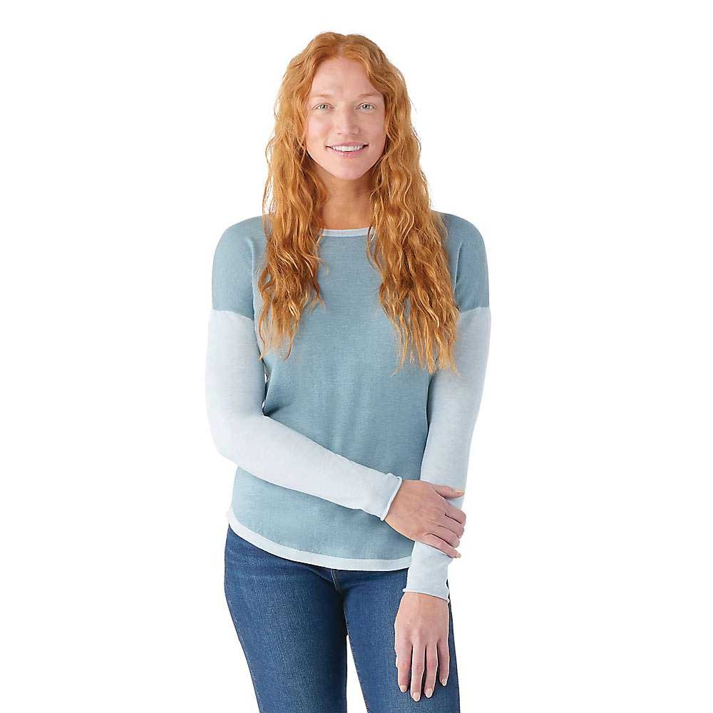 Smartwool Womens Shadow Pine Colorblock Sweater Smartwool
