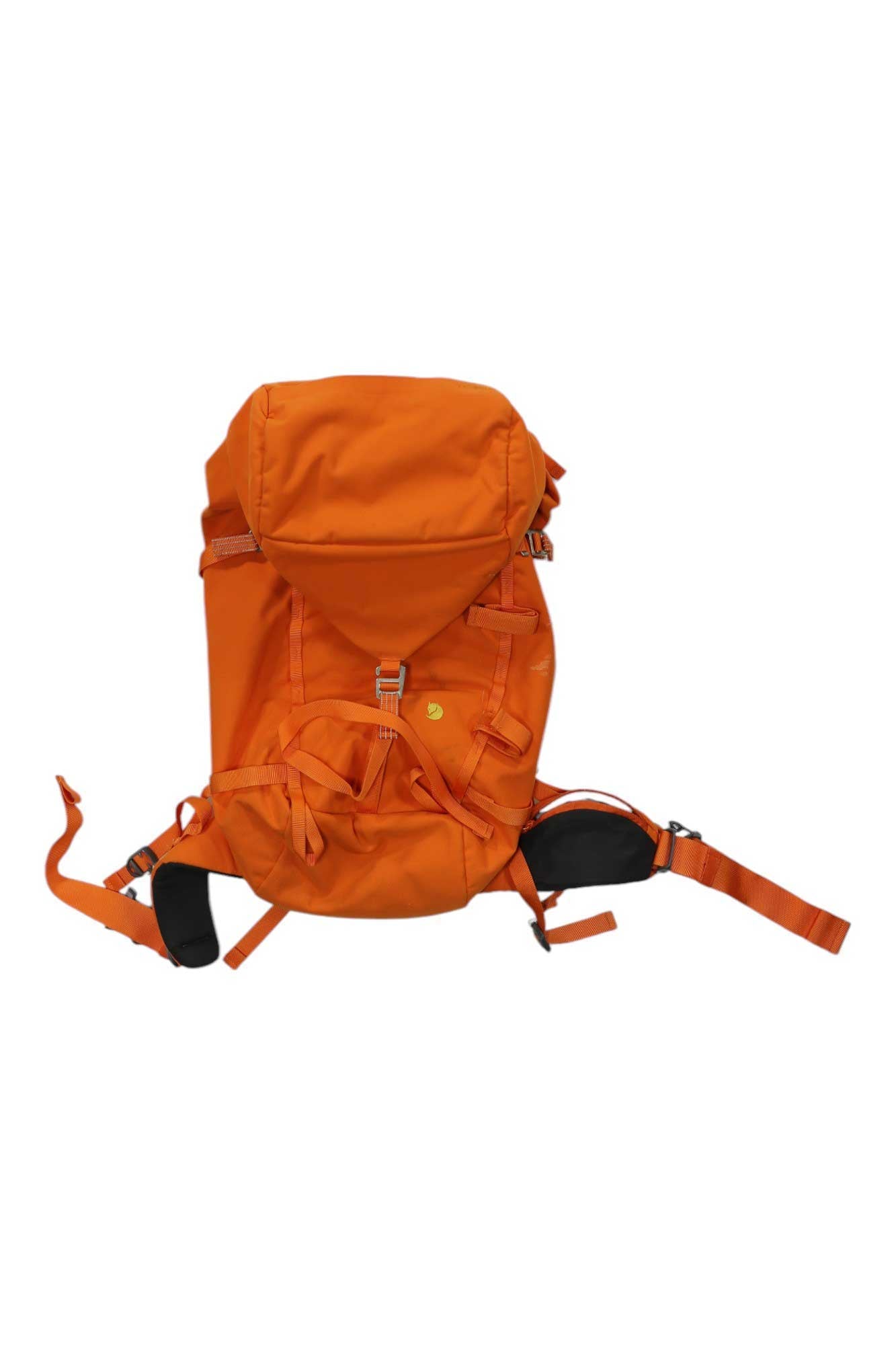 Fjallraven Bergtagen 38 orange backpack with front zipper and adjustable shoulder straps