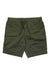 Black Diamond Mens Notion 11 Inch Short in olive green, made from organic cotton with an adjustable elastic waist, drawstring, and two side pockets, shown flat on a white background.