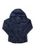 The Norrona Womens Trollveggen Superlight Down850 Hoodie is a lightweight, dark blue women's down jacket with alpine insulation, hood, front zipper, horizontal quilting, and a left chest logo, shown flat on a white background.
