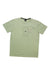 Men's tech T-shirt in swamp green, crew neck, short sleeve graphic on chest