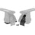 Two partially transparent roof rack mounts for the Rhino Rack 2500 Fitting Kit with Vortex bars, showing black-highlighted metal fitting pieces for installation. "x4" indicates four identical metal parts are included.