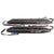 The Sea to Summit Traveller Soft Racks feature two black padded straps with blue buckles, providing a versatile kayak or surfboard roof rack for securely transporting your gear on your vehicle.