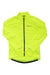 Men's neon yellow thermal cycling jersey with full front zip and stand collar