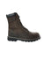 Men's dark brown insulated 8-inch lace-up work boot with soft toe