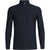 The Icebreaker Men's Waypoint LS Half Zip Top in navy blue features soft Merino wool, long sleeves, a ribbed mock neck, half zip closure, and ribbed cuffs and hem. Displayed on a plain white background.