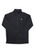 The Mons Royale Mens Nevis Merino Fleece Jacket is a black full-zip with high collar, long sleeves, and a small white logo on the left chest—crafted for outdoor performance.