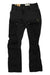 Fjallraven Womens Keb Trousers in black, with multiple pockets and button closures, displayed flat on a white background.