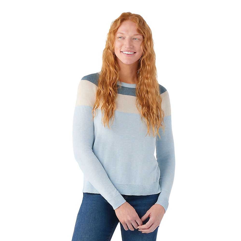Smartwool Womens Edgewood Colorblock Crew Sweater Smartwool