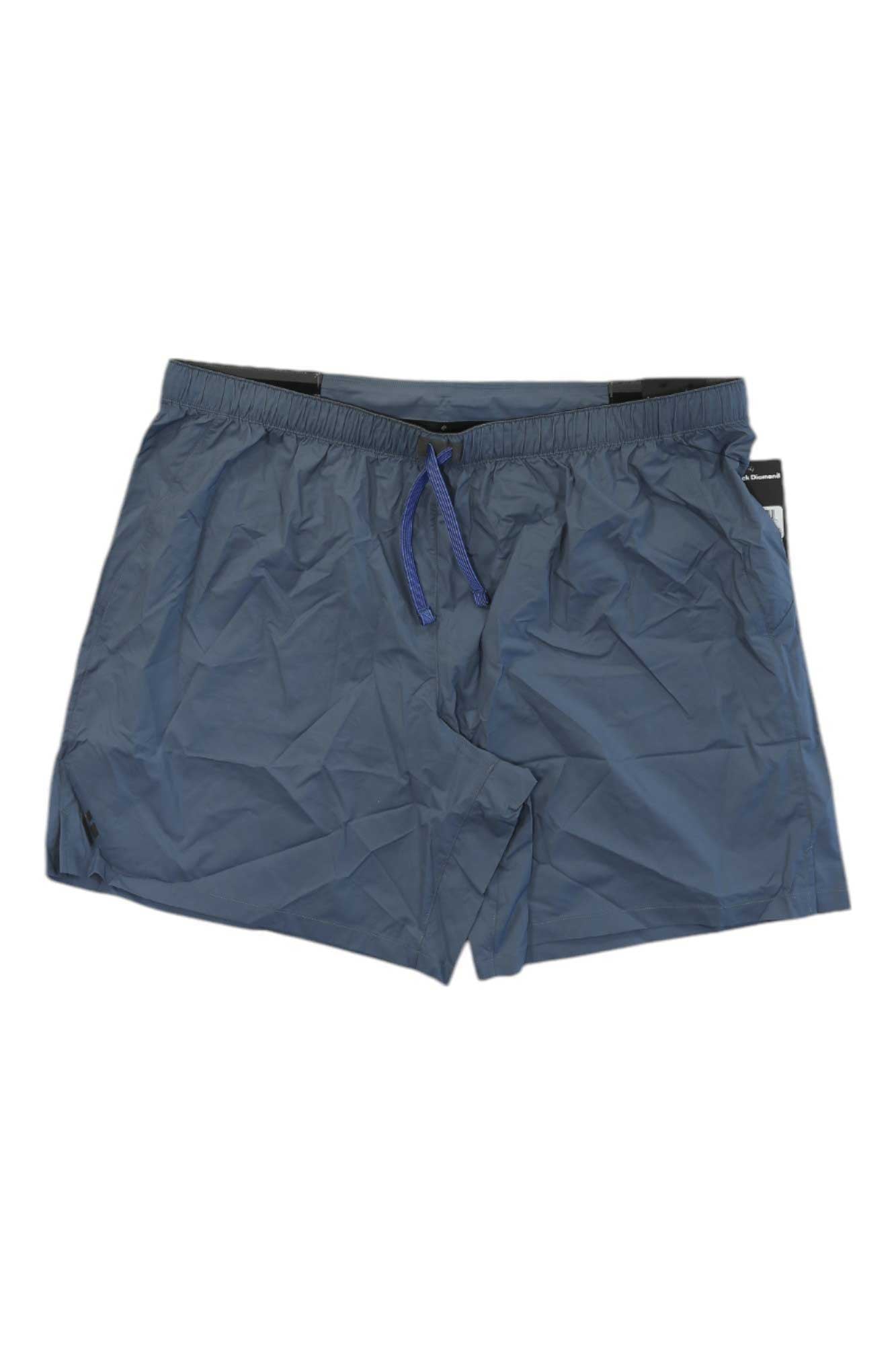 Men's Flatiron shorts in blue with drawstring waist and elastic waistband