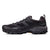 Men's low-cut hiking boot, dark mesh upper, lace-up with grippy lug sole