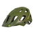 Olive green cycling helmet with ENDUra branding and front vent openings