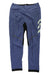 Adidas Women's Terrex Agravic Hybrid Pant in blue, with black and reflective accents and a white geometric design on the left thigh. These athletic trail pants are styled for performance and shown on a plain white background.