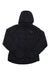 Women’s insulated zip-up hoodie, dark black hood and quilted front with OR logo