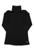 Women's high t-neck top, black, long sleeves
