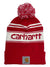 Carhartt Mens Knit Pom-Pom Cuffed Logo Beanie Carhartt