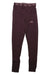 The Kari Traa Women's Klara HW Pant is a pair of maroon odor-resistant leggings with a high waistband featuring a repeating logo and a small logo on the left hip, shown laid flat on a white background.