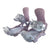 The YES Vetta Snowboard Bindings in lavender and white feature adjustable straps and highbacks, securing boots to your snowboard for responsive control on the slopes.