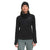 Women's black 1/4-zip fleece jacket with high collar and long sleeves
