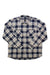 Women’s flannel shirt in navy/cream plaid, button front, two chest pockets