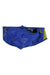 The Osprey Savu 2 Bike Hydration Waist Pack is a blue lumbar pack with yellow accents, zippered compartments, an adjustable strap, and made from recycled fabric—ideal for hiking, running, or biking.
