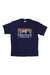 Men's short-sleeve T-shirt with Marmot Mountain Works chest graphic, dark navy