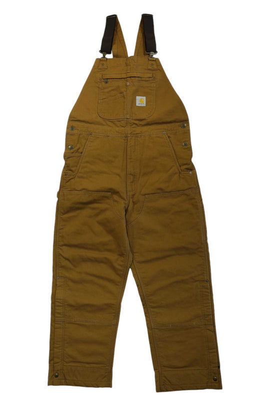 Carhartt Mens Quilt-Lined Washed Duck Bib Overall