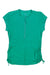 The Carve Designs Women's Dawson Rashguard is a bright green swim shirt with short sleeves, UPF 50+ protection, front zipper, gathered side details, and a round neckline, shown laid flat on a white background.