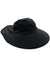 Adventure hat in black with brim flap and mesh crown