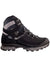 The Hanwag Men's Tatra Light GTX Boot is shown in black with gray accents, metal eyelets, and a rugged Vibram sole. Featuring GORE-TEX waterproofing, this durable boot offers comfort for any trail.