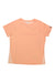 The Helly Hansen Womens Tech Trail SS T-Shirt in light peach, featuring short sleeves, a round neckline, lightweight stretch fabric, and a small logo tag on the left sleeve, is displayed flat on a white background.